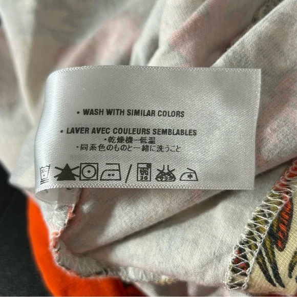 Patagonia Halter Dress Shelf Bra Orange Tan Size Small Floral - Picture 5 of 6